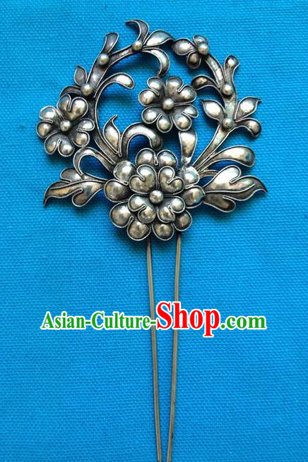 Chinese Traditional Miao Nationality Hair Accessories Hairpins Headwear for Women