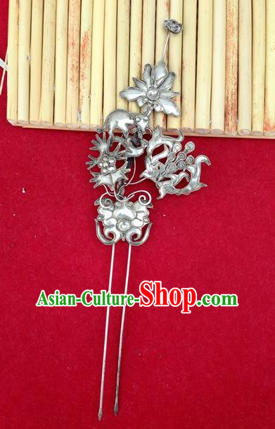 Chinese Traditional Miao Nationality Hairpins Hair Accessories Headwear for Women