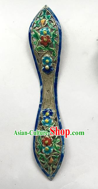 Chinese Traditional Ancient Blueing Anaglyph Hair Stick Hanfu Hairpins Hair Accessories for Women
