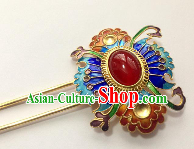 Chinese Traditional Ancient Handmade Cloisonne Hairpins Hair Accessories Hair Clip for Women