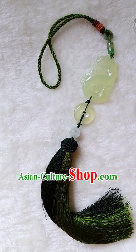 Handmade Chinese Ancient Jade Pendant Tassel Waist Accessories for Women