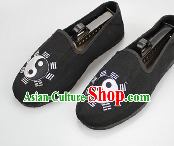 Chinese Traditional Martial Arts Shoes Taoist Shoes Tai Chi Black Shoes for Men