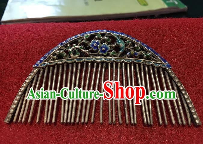 Chinese Traditional Ancient Hairpins Hair Accessories Enamel Hair Comb for Women