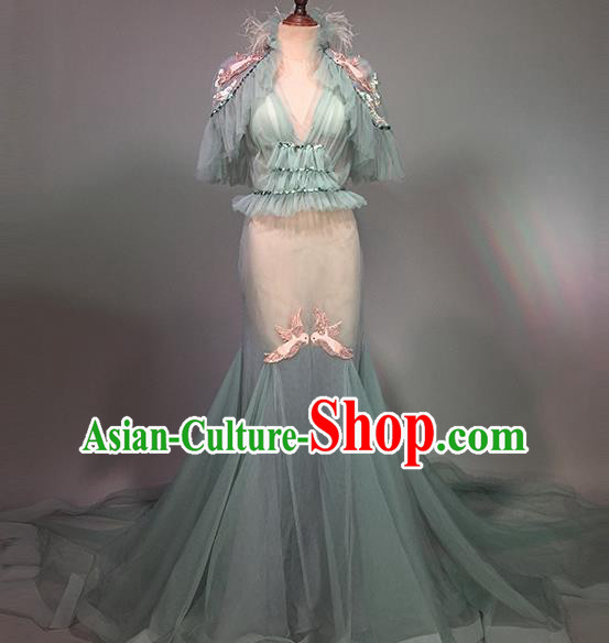 Top Grade Stage Performance Customized Costume Models Catwalks Mermaid Dress for Women