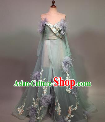 Top Grade Stage Performance Customized Costume Models Catwalks Full Dress for Women