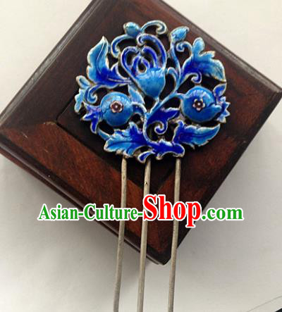 Chinese Traditional Ancient Blueing Hairpins Hair Accessories Hair Clip for Women