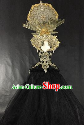 Top Grade Models Show Palace Costume Cosplay Queen Full Dress Stage Performance Compere Clothing for Women