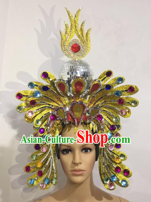 Brazilian Samba Dance Queen Hair Accessories Rio Carnival Roman Deluxe Headwear for Women