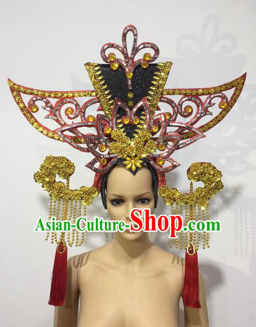 Brazilian Samba Dance Chinese Palace Queen Hair Accessories Rio Carnival Roman Deluxe Headwear for Women