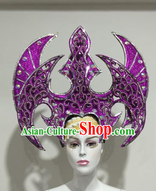 Brazilian Samba Dance Rosy Hair Accessories Rio Carnival Catwalks Deluxe Headwear for Women