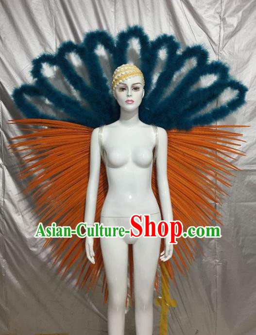 Top Grade Brazilian Carnival Samba Dance Prop Catwalks Feather Angel Wings for Women