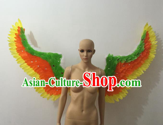 Custom-made Catwalks Props Brazilian Rio Carnival Samba Dance Feather Wings for Women