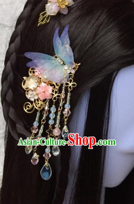 Chinese Traditional Hair Accessories Ancient Hanfu Butterfly Hair Stick Hairpins for Women