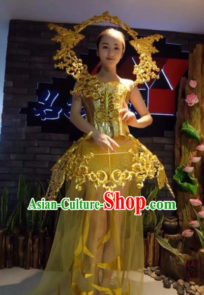 Top Grade Catwalks Costume Halloween Stage Performance Brazilian Carnival Dress for Women