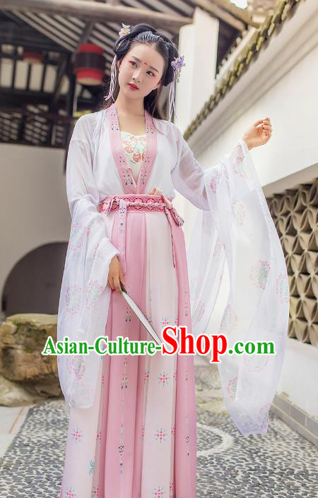 Traditional Chinese Ancient Palace Lady Hanfu Dress Song Dynasty Princess Costumes for Women