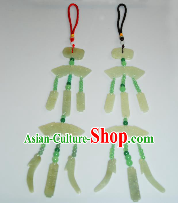 Traditional Chinese Ancient Princess Waist Accessories Hanfu Jade Pendant for Women