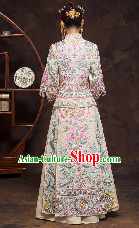 Traditional Chinese Wedding Costumes Traditional Xiuhe Suits Ancient Chinese bridal Full Dress