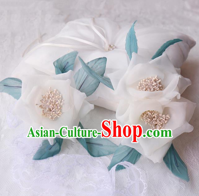 Top Grade Wedding Hair Accessories Bride White Flower Hair Claws for Women