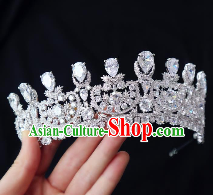 Top Grade Wedding Hair Accessories Bride Crystal Royal Crown for Women