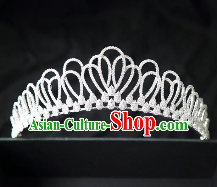 Top Grade Wedding Hair Accessories Hair Clasp Princess Zircon Royal Crown for Women