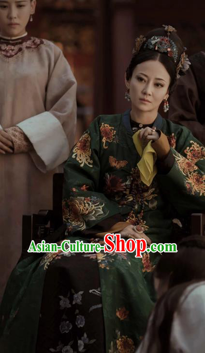 Story of Yanxi Palace Traditional Chinese Qing Dynasty Palace Lady Costume Asian China Ancient Manchu Embroidered Clothing