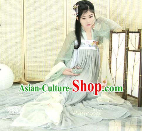 Chinese Ancient Palace Lady Hanfu Han Dynasty Imperial Concubine Queen Embroidered Historical Costumes