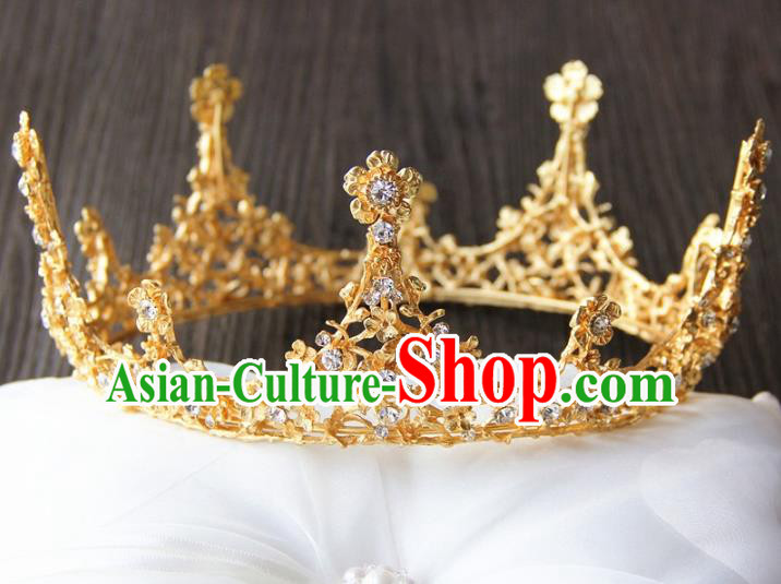 Top Grade Wedding Bride Hair Accessories Baroque Queen Royal Crown for Women