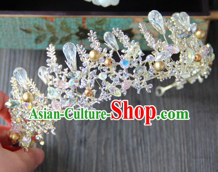 Top Grade Baroque Palace Princess Royal Crown Wedding Bride Hair Accessories for Women