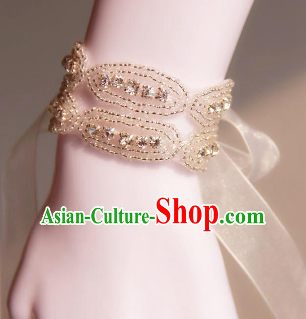 Handmade Wedding Waist Accessories Baroque Bridal Veil Bracelet for Women