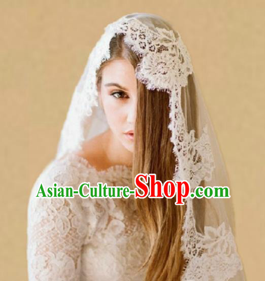 Handmade Wedding Hair Accessories Baroque Bridal Veil Headwear for Women