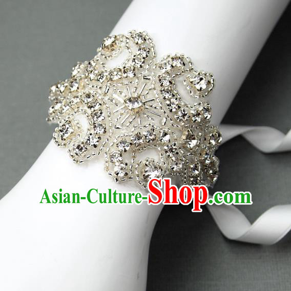 Handmade Wedding Waist Accessories Baroque Bride Crystal Bracelet for Women