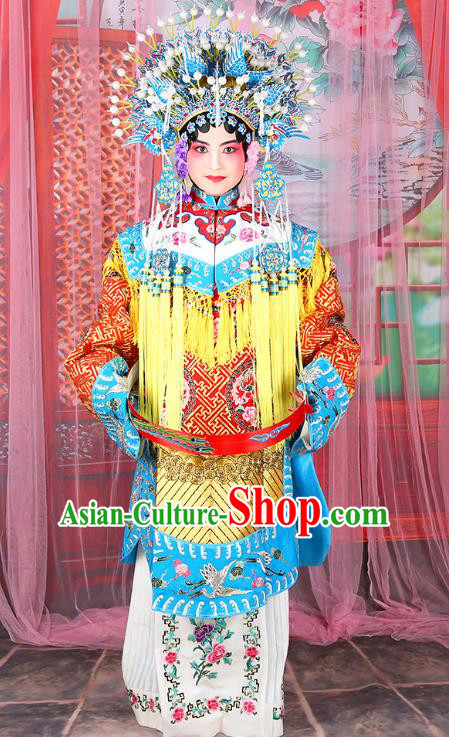 Professional Chinese Traditional Beijing Opera Imperial Consort Wedding Costumes and Phoenix Coronet for Adults