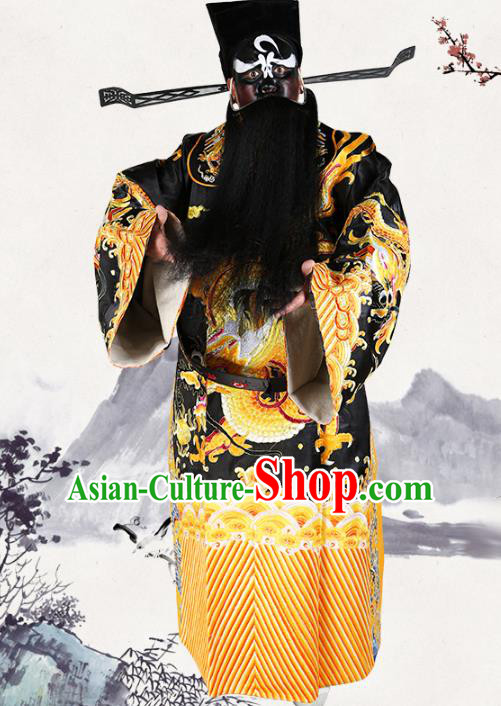 Professional Chinese Beijing Opera Costume Peking Opera Prime Minister Bao Zheng Gwanbok Robe and Hat for Adults