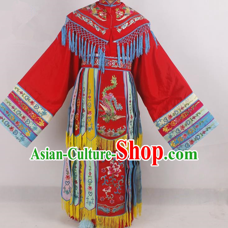 Chinese Peking Opera Diva Red Costume Ancient Imperial Consort Embroidered Clothing for Adults