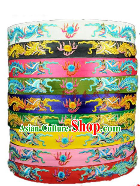 Top Grade Chinese Beijing Opera Belts Peking Opera Dragon Waistband for Men