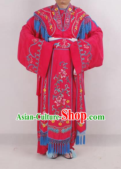 Professional Chinese Peking Opera Diva Costumes Ancient Fairy Embroidered Rosy Dress for Adults
