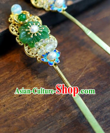 Chinese Handmade Ancient Hair Accessories Ancient Hanfu Cloisonne Hairpins for Women