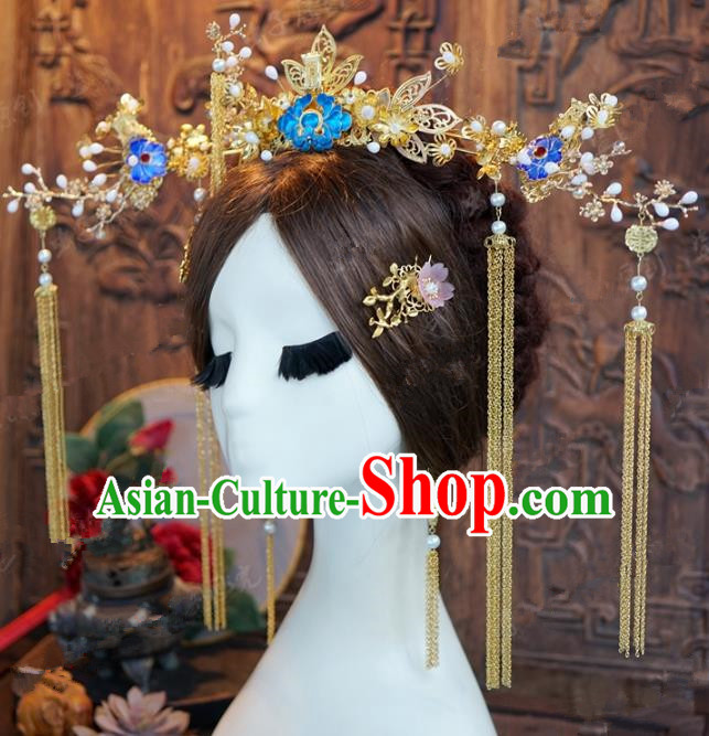 Chinese Ancient Style Hair Jewelry Accessories Cosplay Hairpins Headwear Headdress for Women