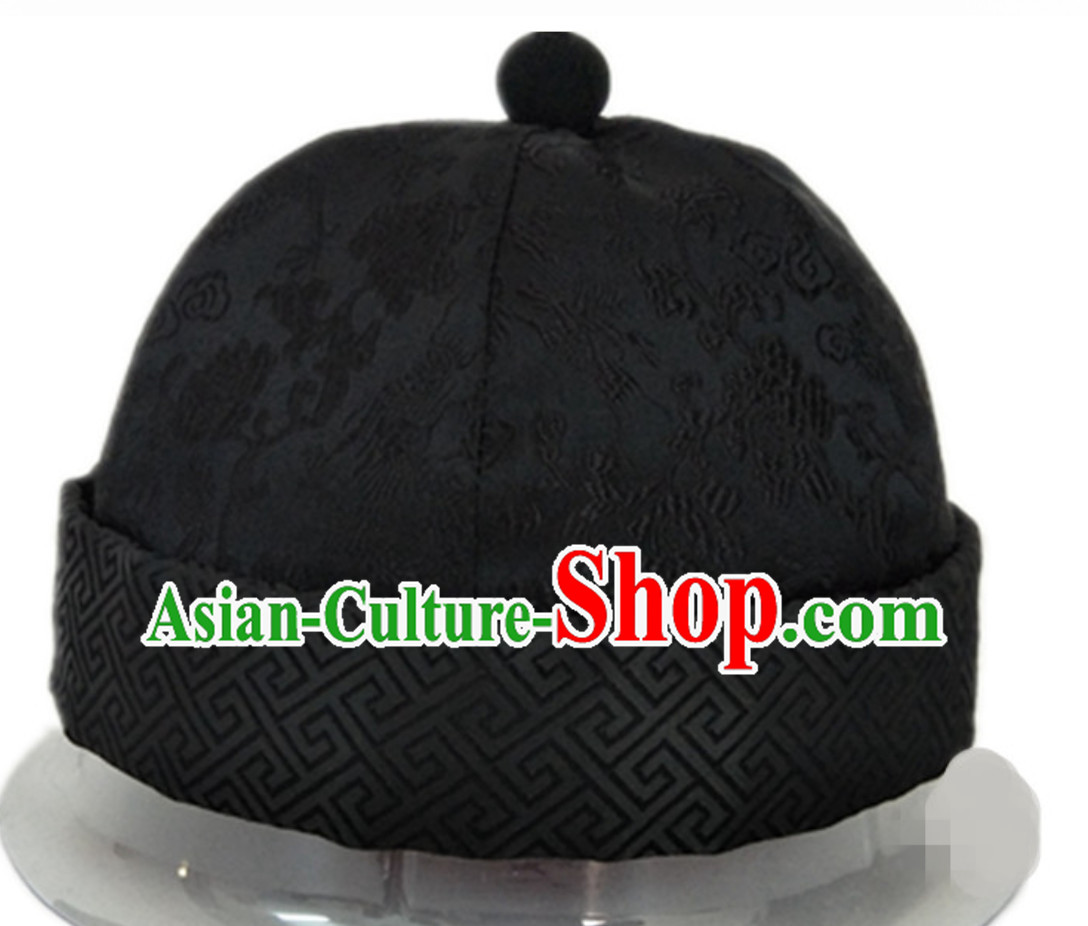 Chinese Ancient Style Handmade Qing Dynasty Official Family Hat Wedding Hat for Men