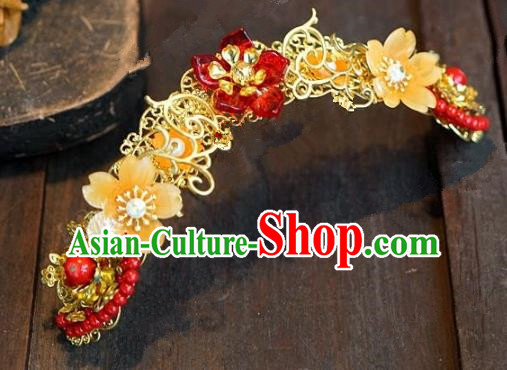 Chinese Handmade Ancient Hair Accessories Ancient Hanfu Hair Coronet Hairpins for Women