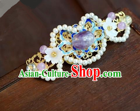 Chinese Handmade Ancient Cloisonne Hair Stick Hair Accessories Ancient Hanfu Hairpins for Women