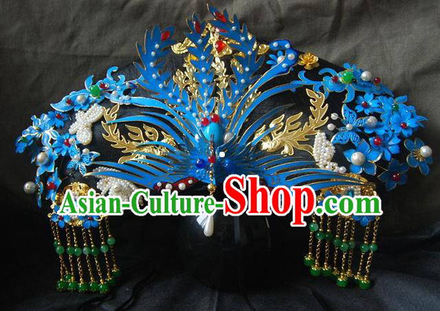 Chinese Ancient Handmade Qing Dynasty Queen Phoenix Coronet Hairpins Hair Accessories Complete Set for Women