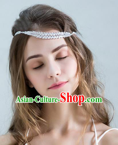 Handmade Baroque Bride Zircon Hair Clasp Wedding Hair Jewelry Accessories for Women