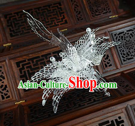 Chinese Ancient Handmade Phoenix Hair Comb Hairpins Bride Hair Accessories Headwear for Women