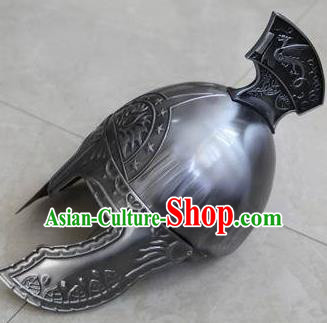 Ancient Cosplay Roman General Iron Helmet Hat for Men