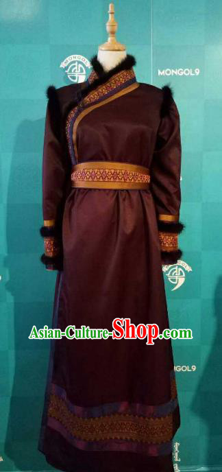 Chinese Traditional Mongolian Folk Dance Clothing China Mongol Nationality Costume for Women