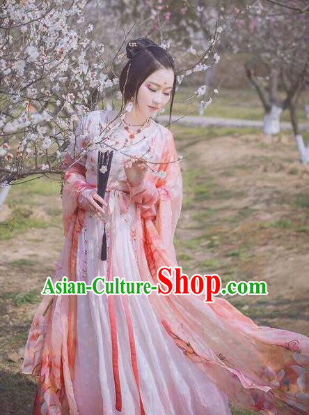 Traditional Chinese Tang Dynasty Princess Costume Ancient Palace Lady Hanfu Dress for Women