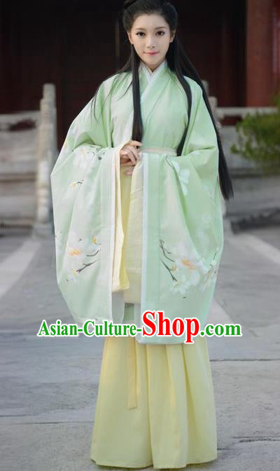 Chinese Han Dynasty Princess Hanfu Dress Ancient Fairy Palace Lady Embroidered Costumes for Women