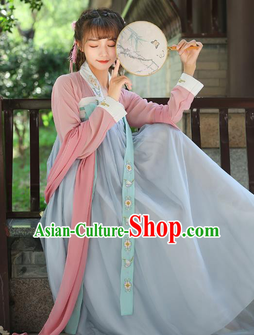 Traditional Chinese Ancient Princess Costume Tang Dynasty Palace Hanfu Dress for Women