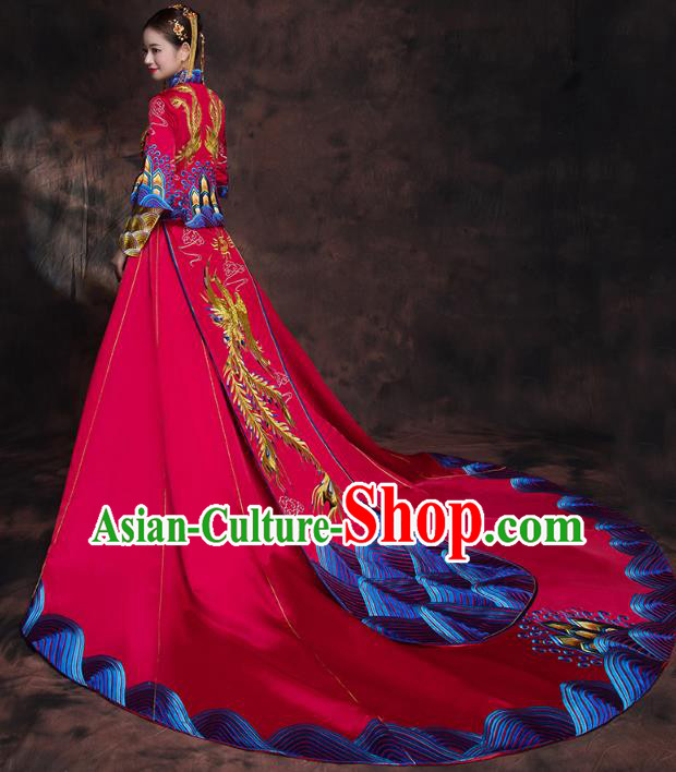 Traditional Chinese Wedding Costumes Traditional Xiuhe Suits Ancient Chinese bridal Full Dress